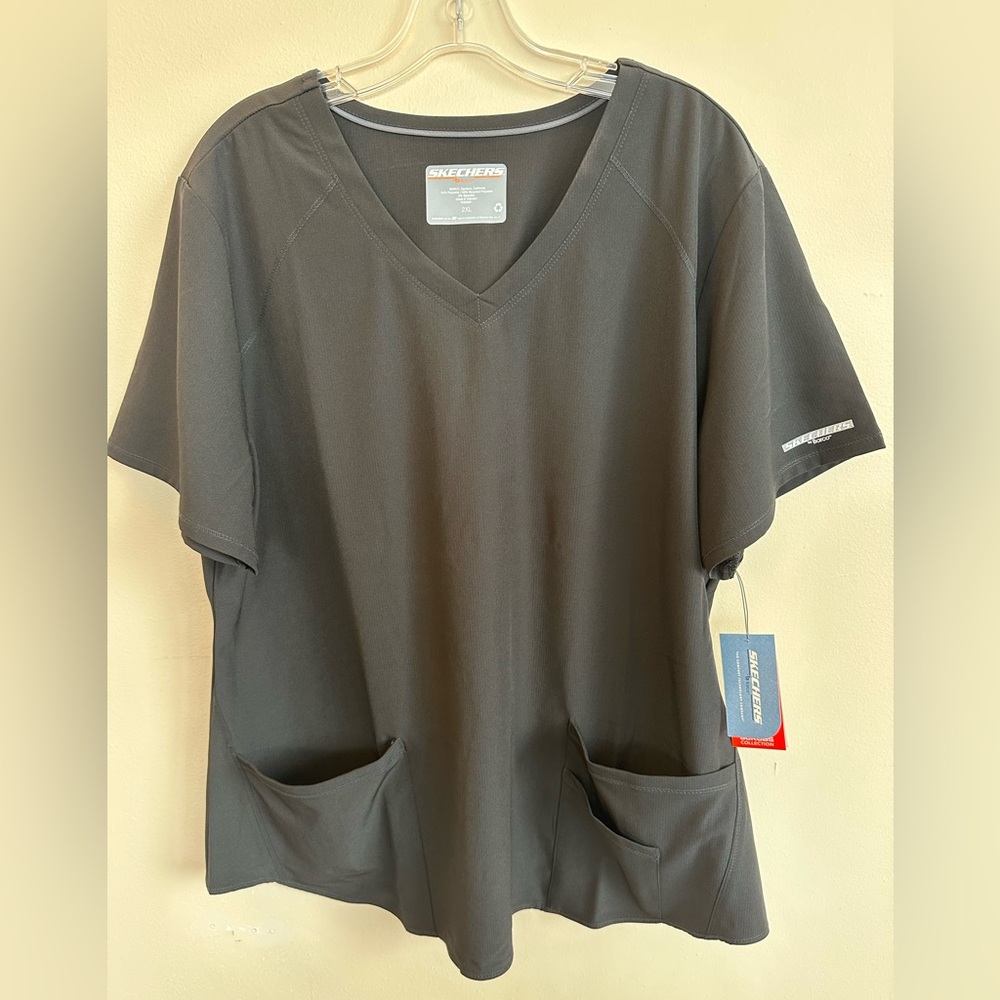 Skechers Black Scrub Top